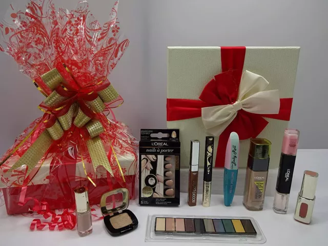 L'Oreal Make Up Glam Box Gift Set Hamper, Luxury Beauty Bundle For Women