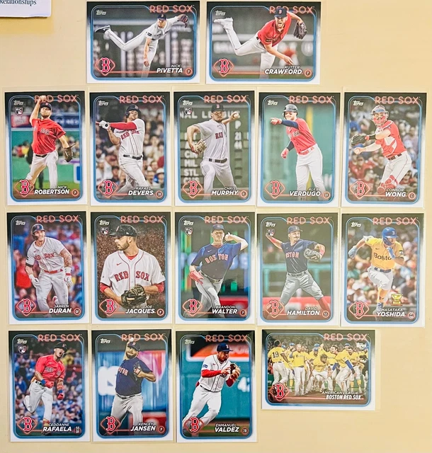 BOSTON RED SOX 2024 Topps Team Set 16 Cards 7.99 PicClick