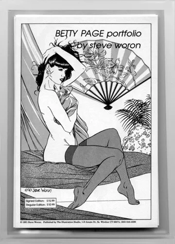 Pinup Girl BETTY PAGE #1 Art Portfolio *SIGNED* HOT Item by Steve Woron