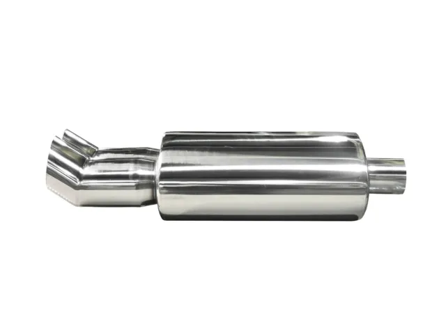 Twin Stainless Steel Tip Performance Exhaust Muffler Back Box Lmo 003 3