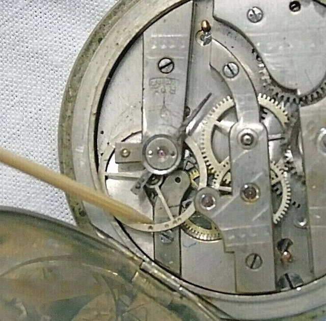 Montre Gousset Ancienne - Mouvement à Remontoir, Boîtier Acier, Occasion, Vintage