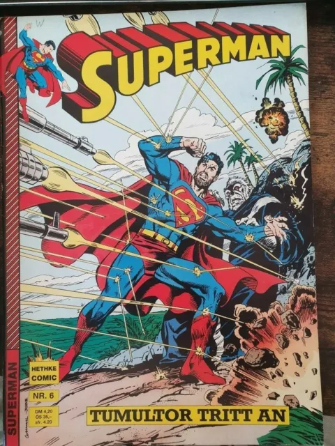 4 x Superman Comic Album Nr. 3-6, Hethke 1989/1990, sehr guter Zustand
