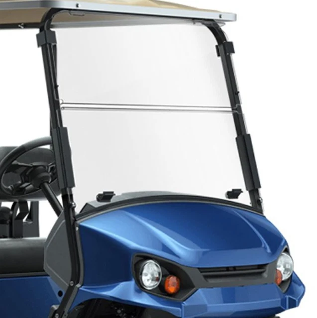 EZGO Clear, Fold-Down Windshield- Fits Express S2/S4/S6/L6 Golf Carts (2021.5+)