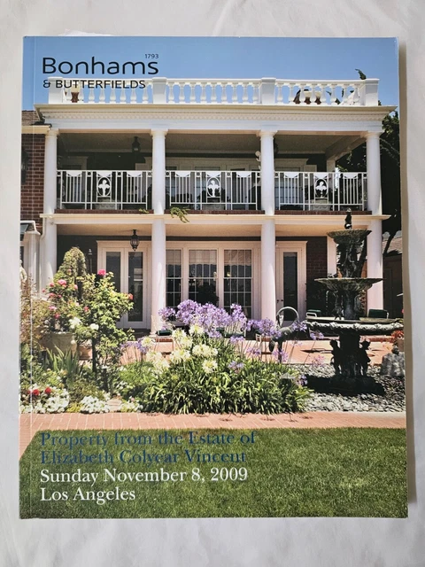 BONHAM'S ELIZABETH COLYEAR Vincent Collection Catalogue. Interiors. EUR