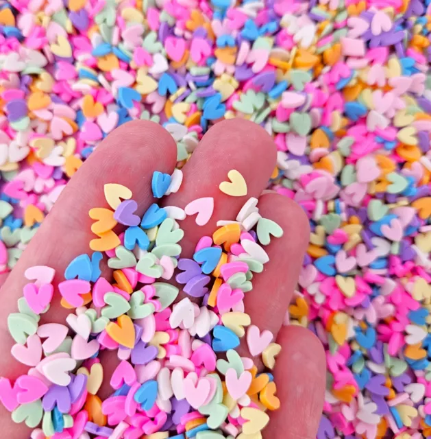 Polymer Clay Hearts Fimo Sprinkles Bulk Valentines Day Crafts -NotEdible