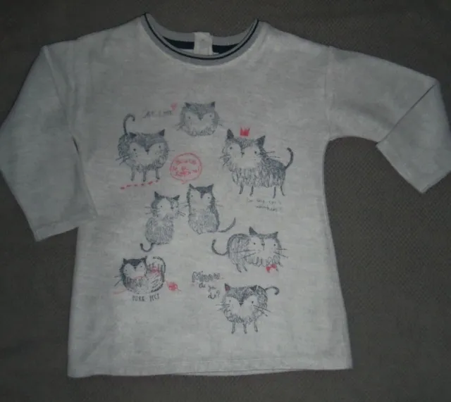 Girls NEXT Pussy Cat Jumper Dress Age 3-4 Years Height 104cms