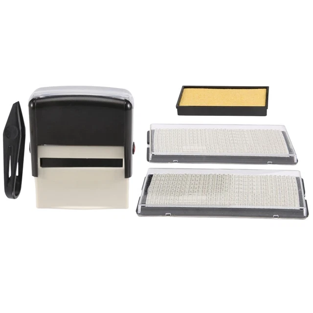 Self Inking Stamp Set Benutzerdefinierte Personalisierte DIY Business Name  P2B3