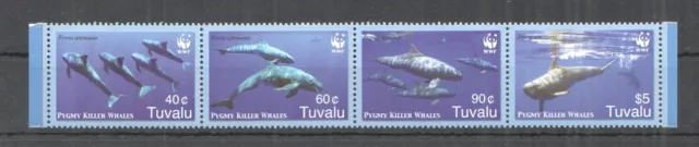 B1339 2006 Tuvalu Wwf Marine Life Pygmy Killer Whale Set Mnh