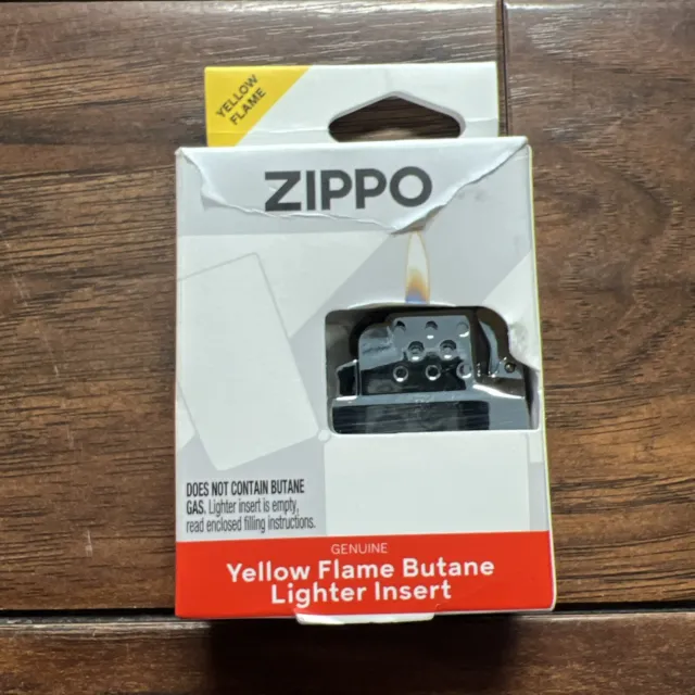 Zippo Butane Lighter Insert - Yellow Flame - Chrome 🔥NEW🔥