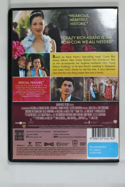 Crazy Rich Asians (DVD, 2018) - Region 4 Preowned (D787) 2