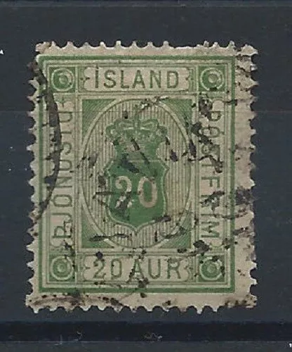 Islande Timbre Service N°8 Obl (FU) 1876/1901