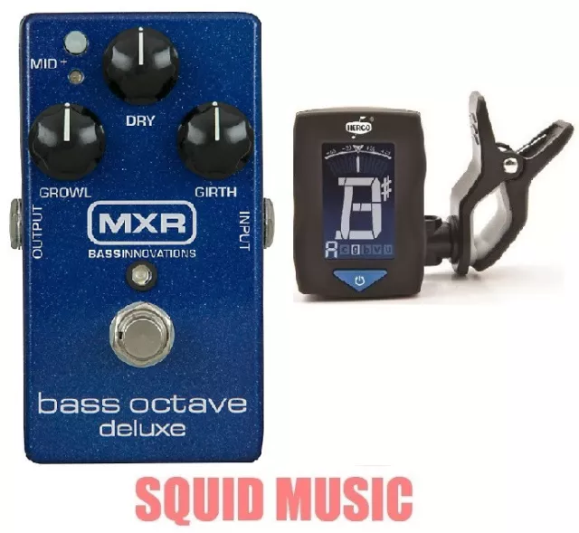 MXR Dunlop M288 Bass Octave Deluxe Effects Pedal Blue Sparkle M-288 (FREE TUNER)