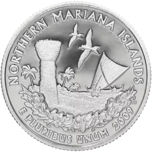 2009 S Territories Quarter Northern Mariana Islands Gem Proof DCam 90% Silver