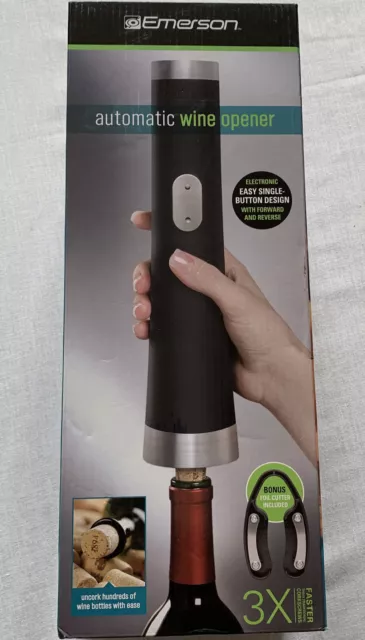EMERSON Automatic Wine Opener With Bonus Foil Cutter Brand New in Box