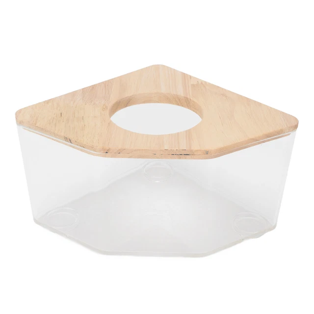 Ventilador de ángulo recto caja de arena para hámster impermeable doble propósito baño de arena cont Nde