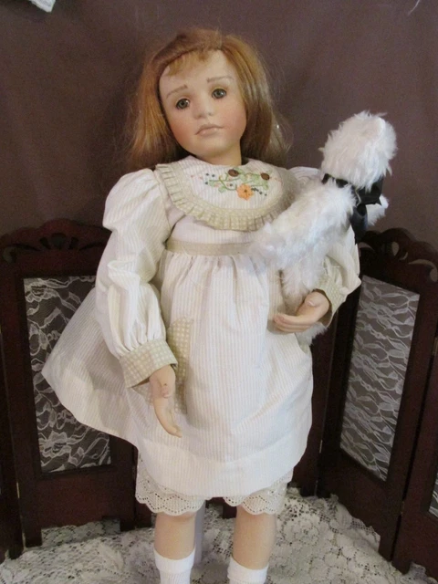 Mary Distefano Bisque/Cloth doll, "Eryn", 29" COA 226/1000 pc, Beautiful