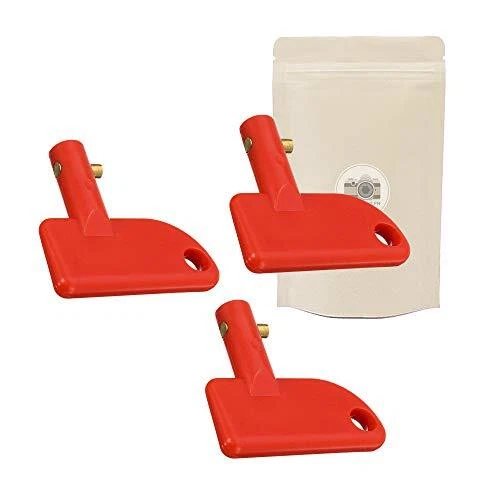 3X Clé Carotte Coupe Circuit Hayon Bateau 12V 24V 48V Batterie en ABS Rouge S...