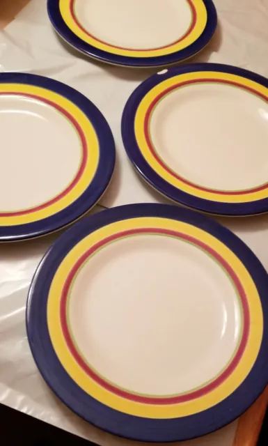 Set of 4 Studio Nova Rainbow 11 inch Dinner Plates kn104 New 2