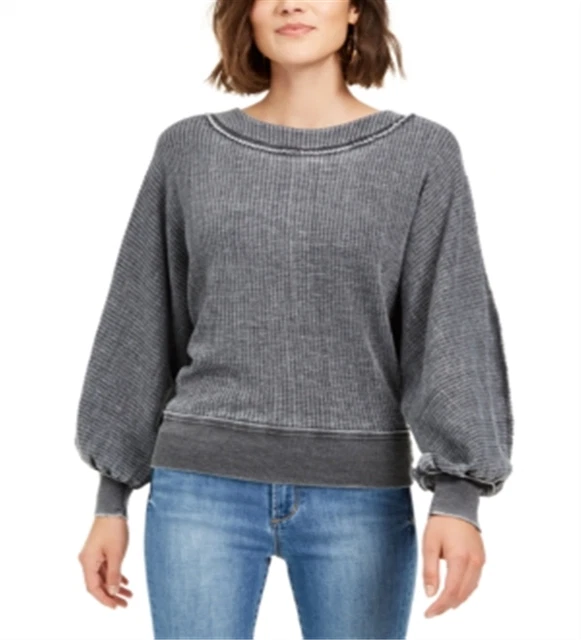 American Rag Juniors' Textured Dolman-Sleeve Top Classic Black Size Large