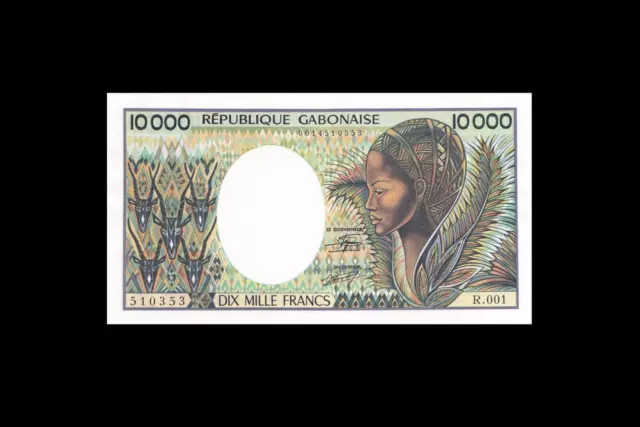 1984 "Gabon" 10000 Francs French Equatorial Africa (( Gem Unc ))