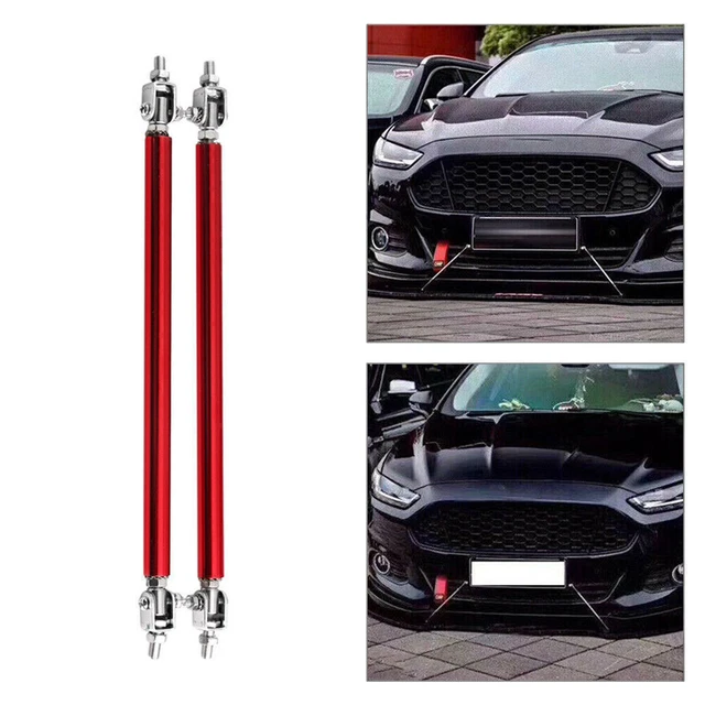 Paraurti anteriore regolare Lip Splitter strut Rod Tie Support Bar universale ROSSO