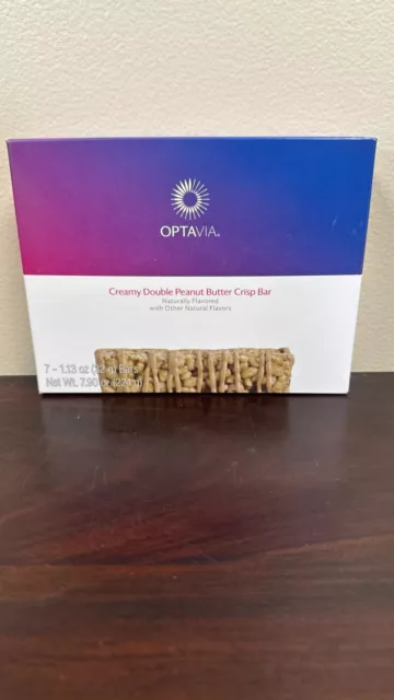 OPTAVIA 7 FUELINGS CREAM DOUBLE PEANUT BUTTER CRISP BAR YUMMY (1Box of 7)