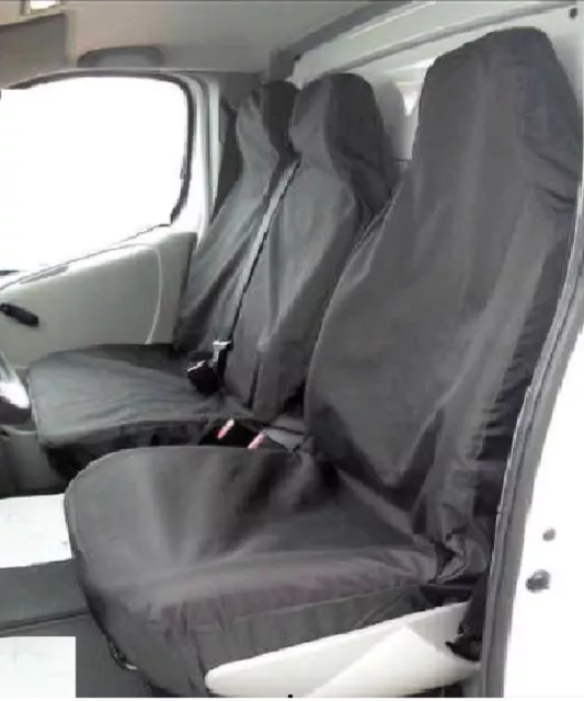 For Mercedes Sprinter & Vito Van Seat Covers Black heavy duty Single + Double