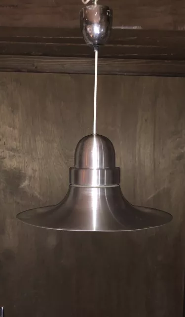 LUSTRE SUSPENSION SCANDINAVE DESIGN VINTAGE 1960 Aluminium BROSSE 60S 60'S