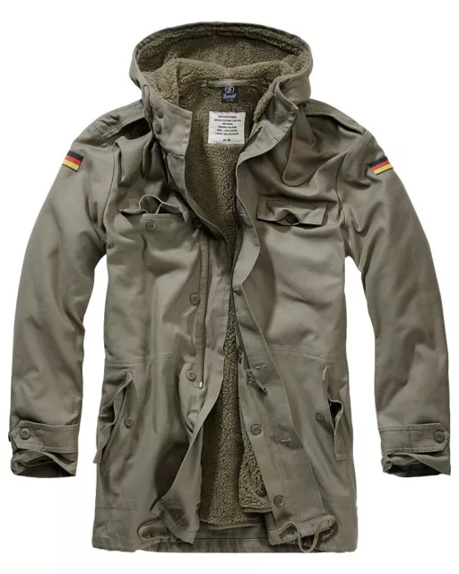 BRANDIT VESTE HOMME Militaire Hivernal Bw Parka Flag Vert Olive Sur Sizes EUR 136 05 PicClick FR