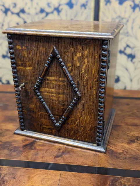 Solid Oak 1930s Smokers Cabinet