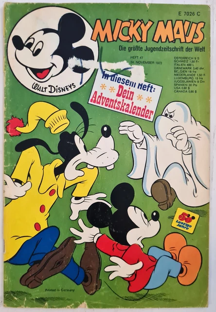 Micky Maus Comic Heft Nr.47 1973 mit SB+GS (054)