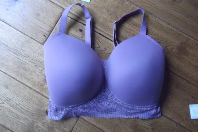 MARKS & SPENCER DUSTED LILAC Post Surgery BRA Detail Size 34H New
