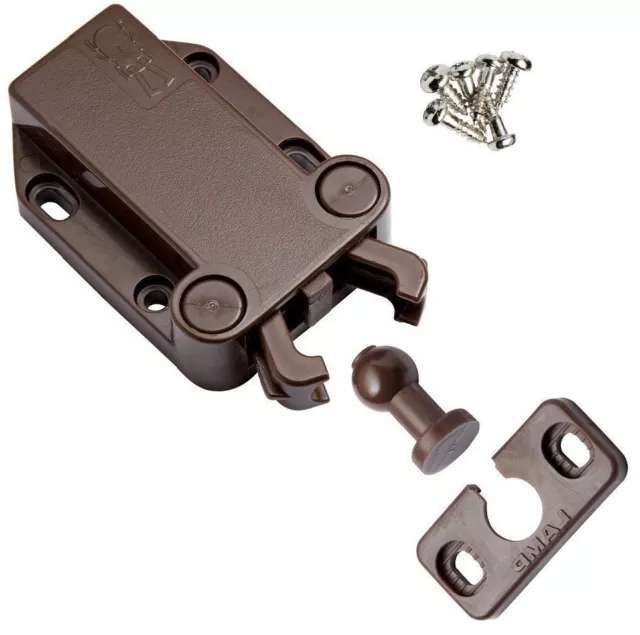 Brown 3kg Loft Catch Hatch Push Attic Cupboard Latch press lock cabinet panel