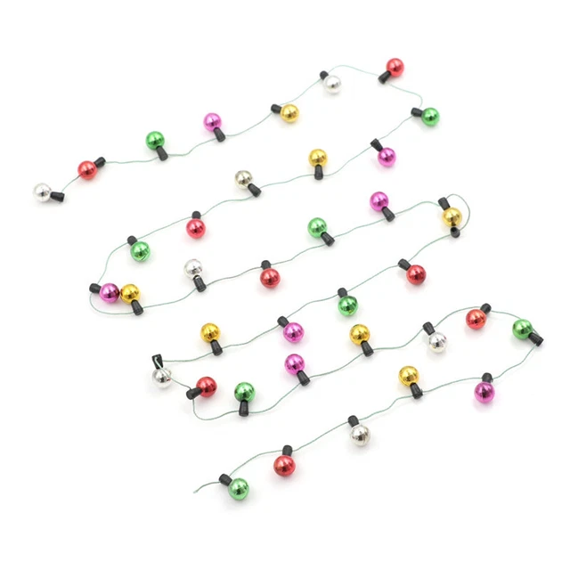 1m Dollhouse Miniature A String of multi-coloured plastic Christmas round lig ~'