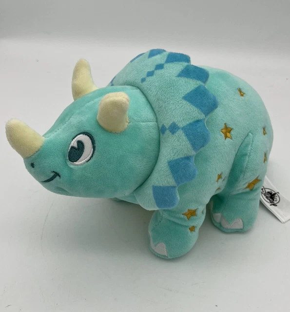 Disney Animal Kingdom Dinoland USA Plush Triceratops Spin Dinosaur Blue Stars