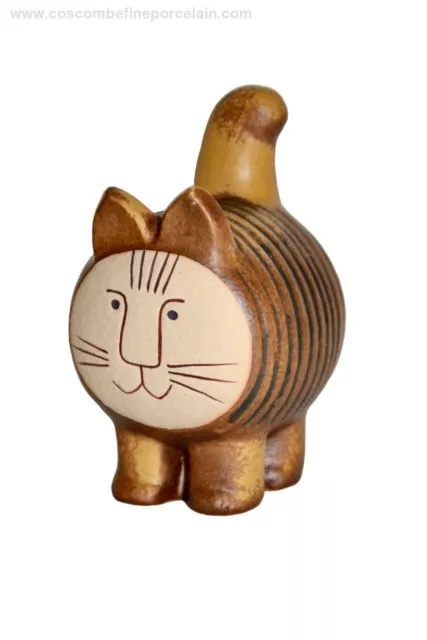 Superb Lisa Larson Figurine Brown Barrel Cat Gustavsberg Sweden Studio Pottery