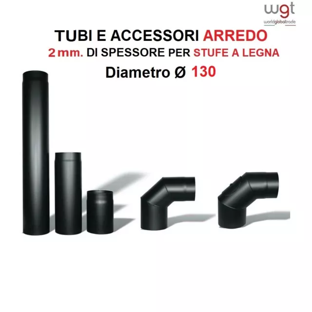 Diametro 130 Tubi e accessori scarico fumi Arredo 2mm per stufe camini a legna