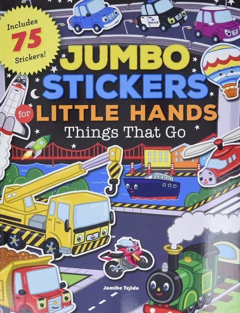 JUMBO PEGATINAS PARA Poco Manos: Things That Go : Incluye 75 Por ,Nuevo ...