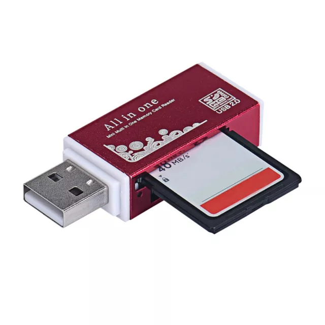 Adaptateur  Multi Carte Usb  Memoire Sd/Sdhc/Mmc/Tflash/Micro Sd/Ms