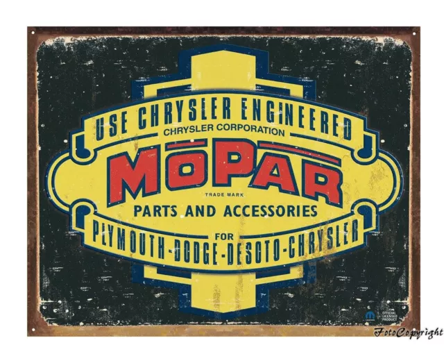 Mopar Logo Dodge Poster Chrysler Plymouth Werkstatt Dealer Vintage Schild *802