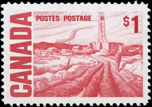 Canada Mint NH VF $1.00 Scott #465B 1967-73 Edmonton Oil Field Centennial Stamp