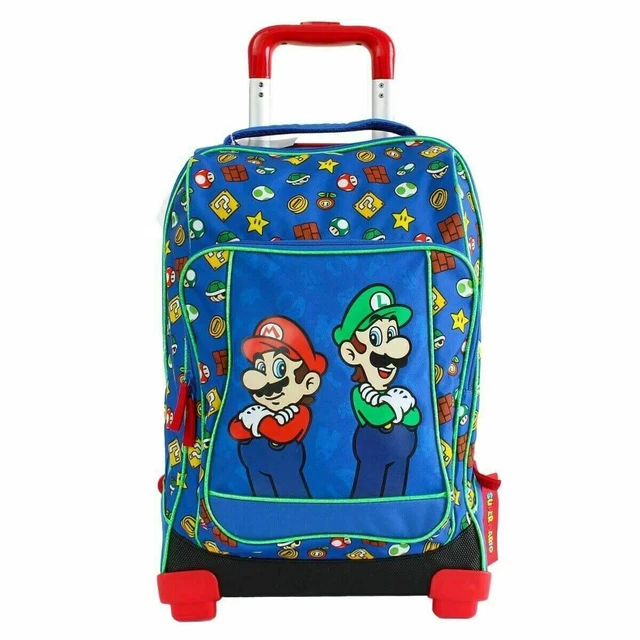 Zainetto Bambini Zaino Super Mario Per Scuola Nero Con Stampe