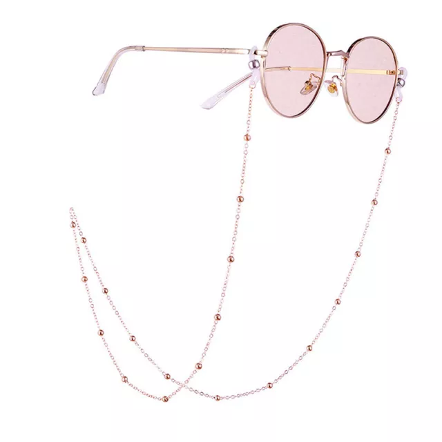 Women Gold Eyeglass Chains Sunglasses Reading Beaded Eyewears Cord Neck Rope-wf