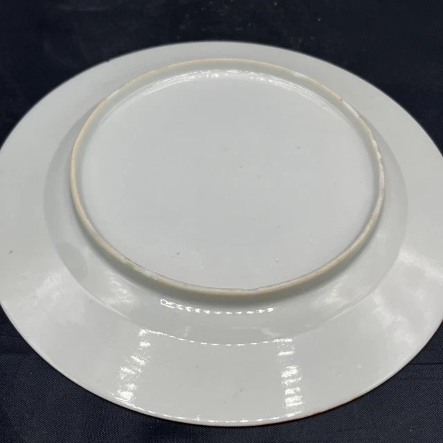 LATE QING CHINESE Export Green Fitzhugh Floral Birds Plate 7.25 ...