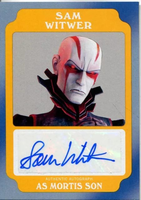 Star Wars Rogue One Mission Briefing Gold Autograph Card Sam Witwer