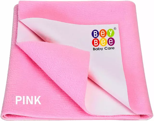 Dry Baby Care Single Bed Protector Sheet - Large Pink US