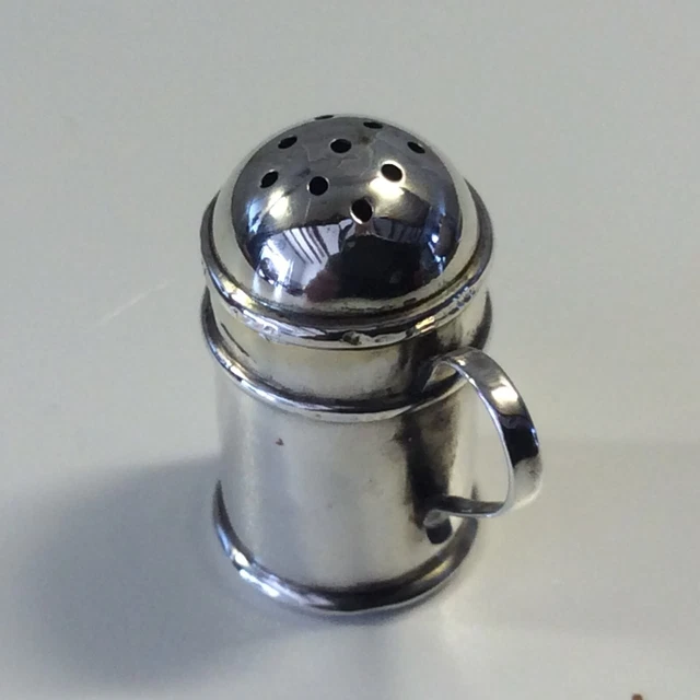1902 Sterling Silver Pepperette  -  1 1/4 " by 5/8 " -  Chester hallmarked