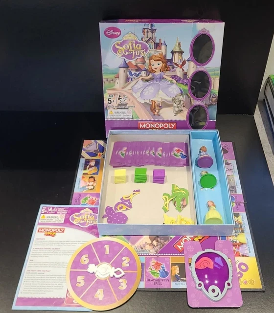 DISNEY’S SOFIA THE First Monopoly Jr. Board Game Hasbro Collectible