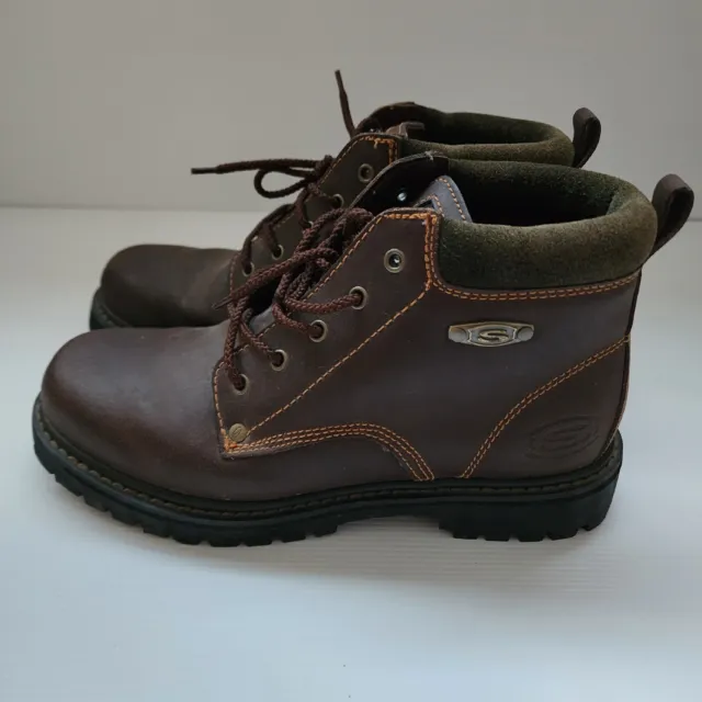Skechers Mens Leather Hiking Boots SN 7122 Size 8 US Free Postage