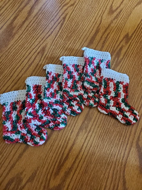 ¡Adornos de medias de Navidad!¡! ¡Nuevo!! Rojo/blanco/verde
